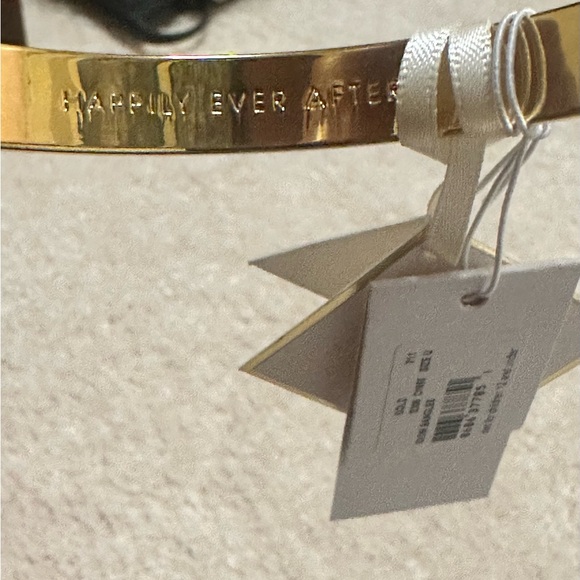 New Kate Spade “ Find the hidden meaning” Bride Bangle Gold tone - Picture 3 of 5